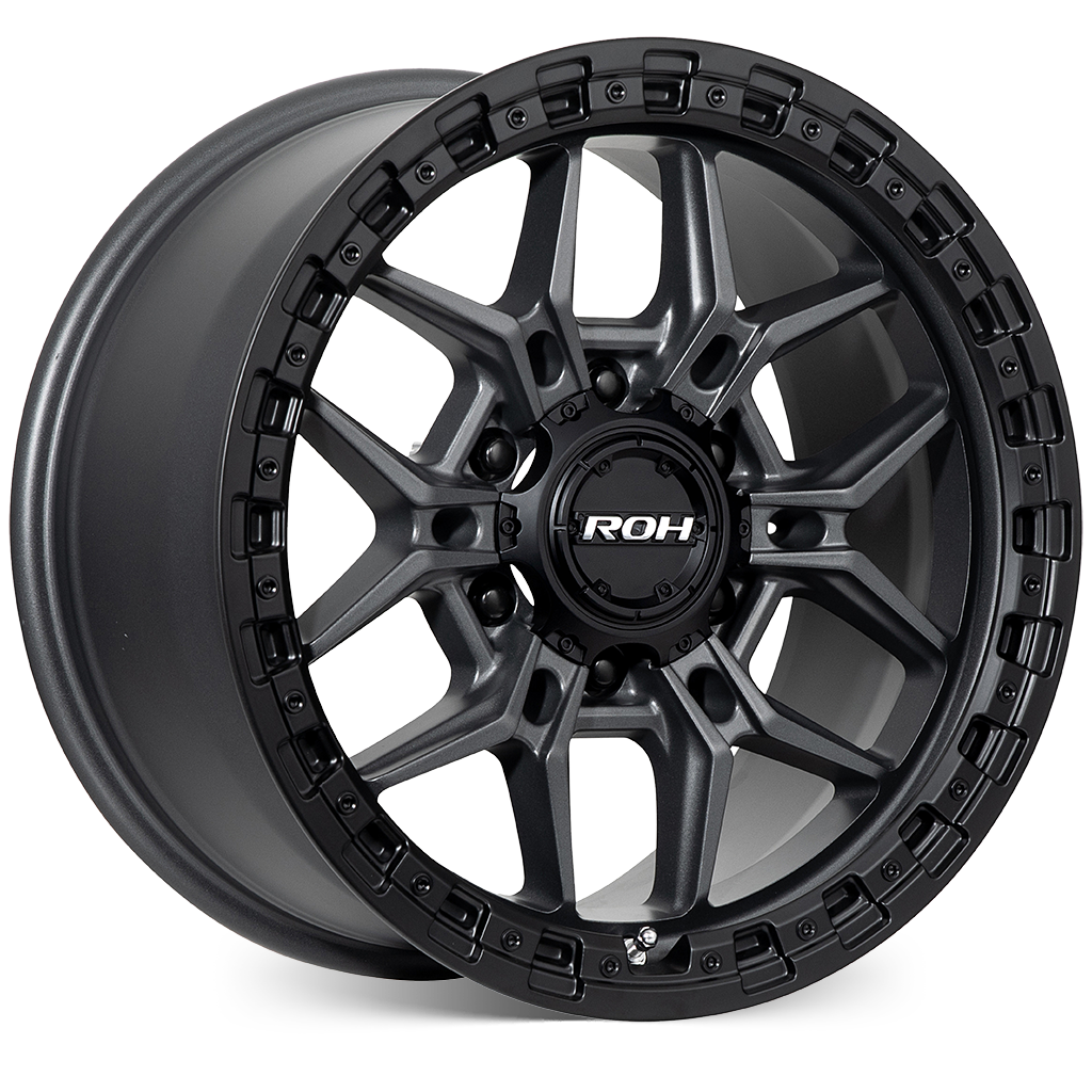 18X9 35 6/139.7 AXE GRAPHITE CENTRE BLACK LIP