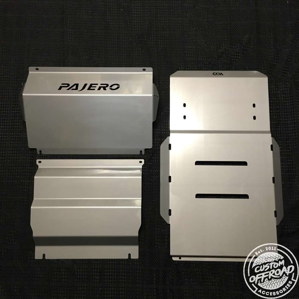 Custom Offroad - Underbody Protection for Mitsubishi Pajero Sport QE - QF - QG - Bash Plate Combos - 2 Piece