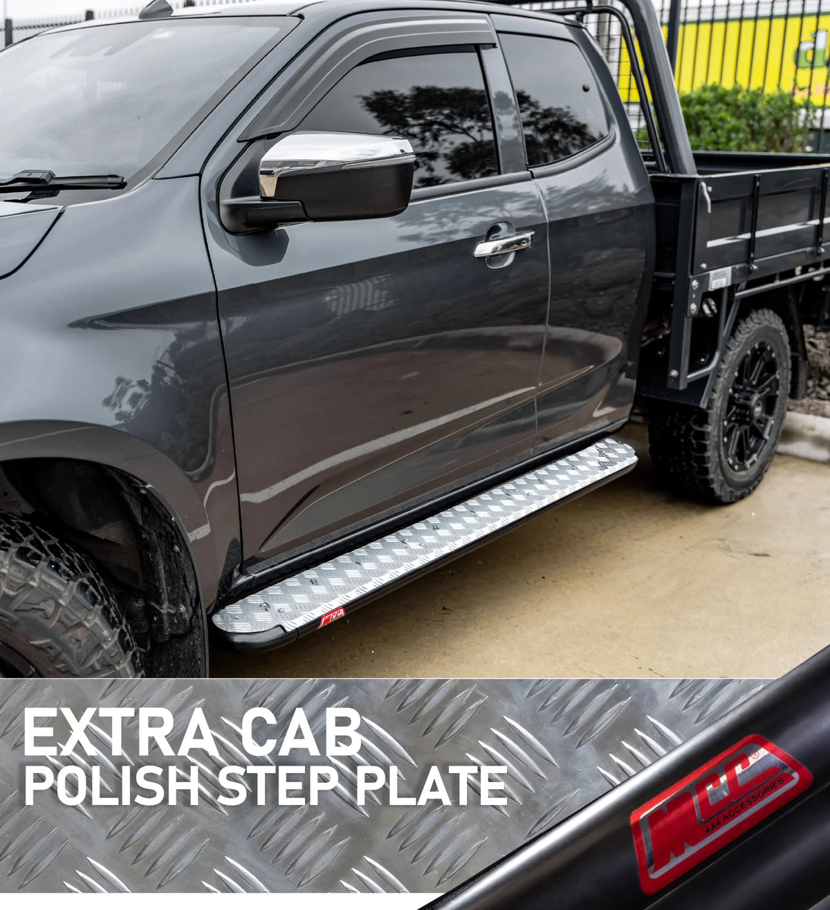 Next-Gen Ranger 2022-On - 309BS Extra CabSide Step Package (Chrome Step Plate)