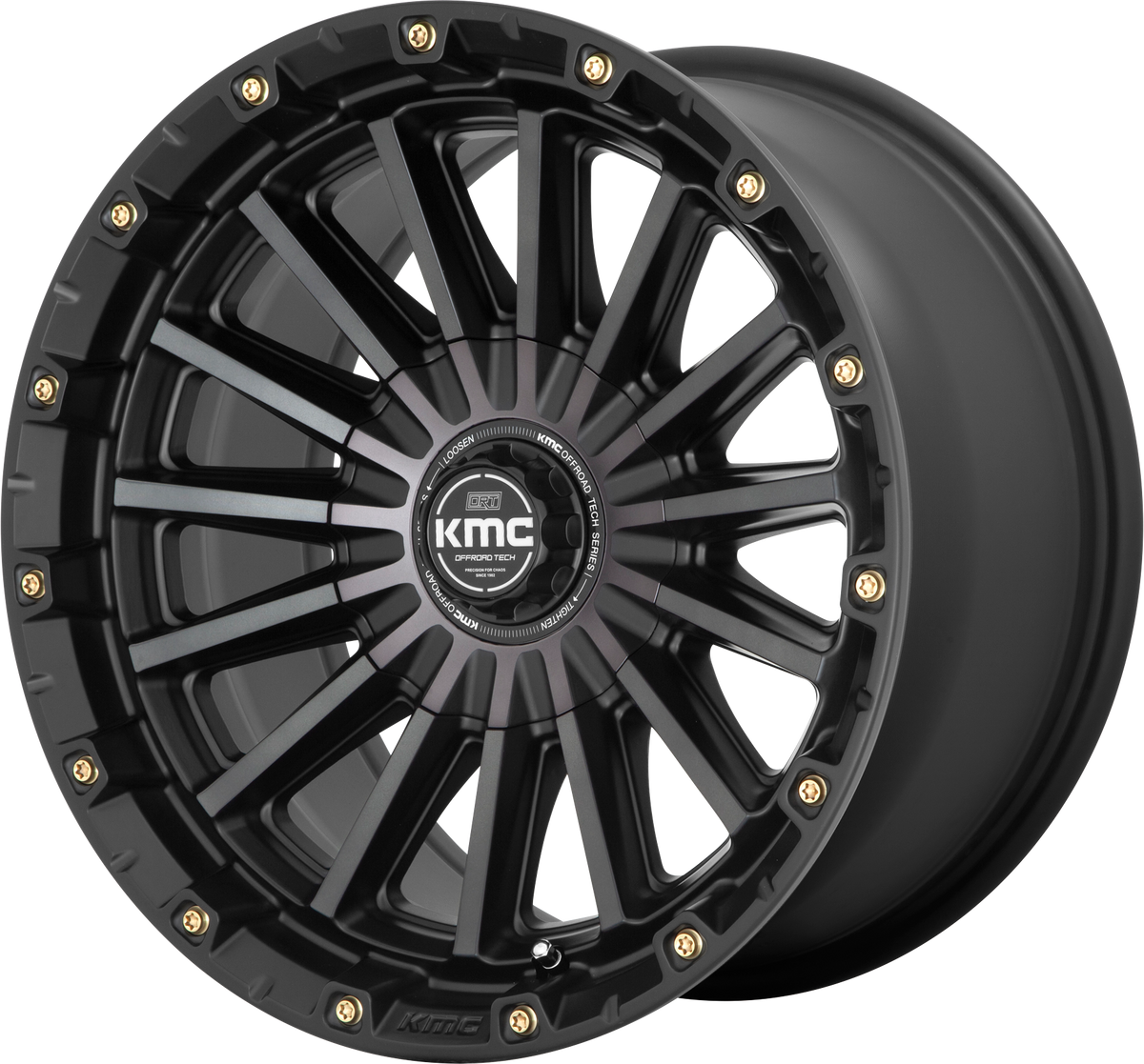 KM102 Signal - 17x9, 6x135 / 6x139.7 PCD, 0mm offset, Satin Black