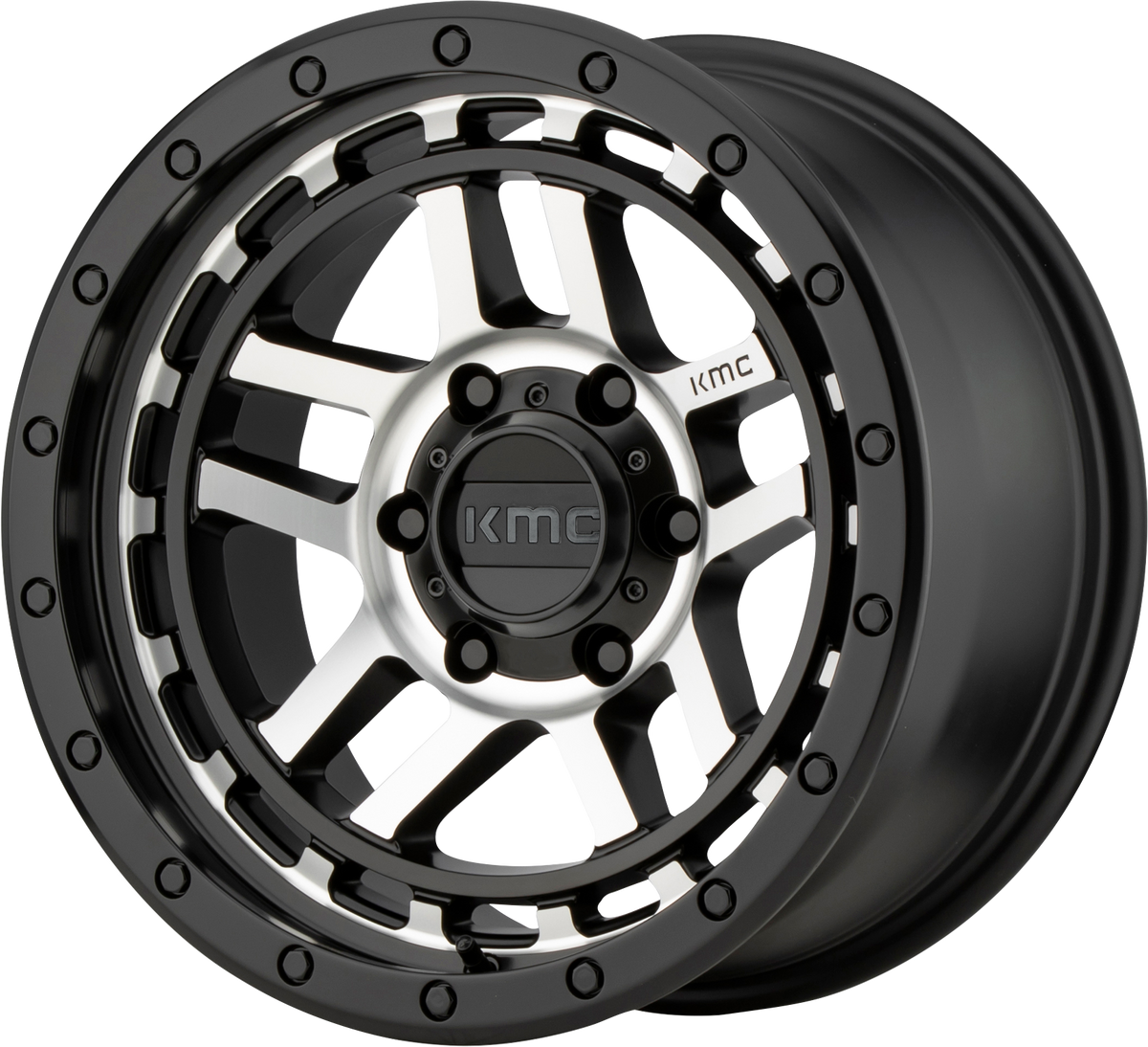 KM540 Recon - 18x8.5, 6x139.7 PCD, 0mm offset, Satin Black Machined
