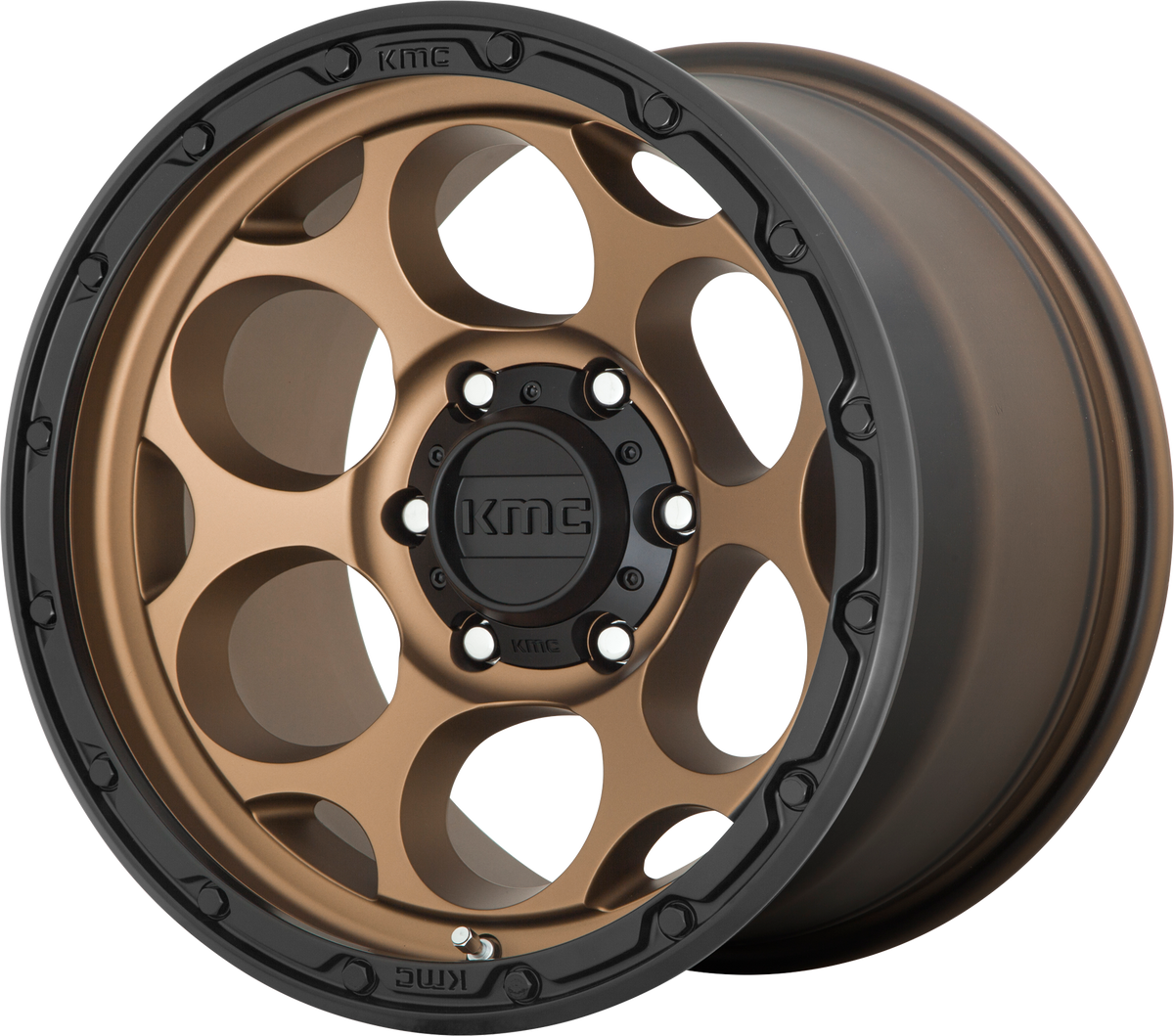 KM541 Dirty Harry - 17x8.5, 8x165.1 PCD, 0mm offset, Matte Bronze with Black Lip