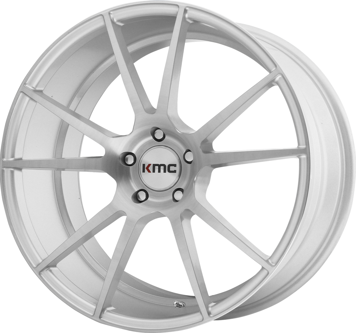 KM709 Flux - 20x10, 5x114.3 PCD, +40mm offset, Brushed Silver