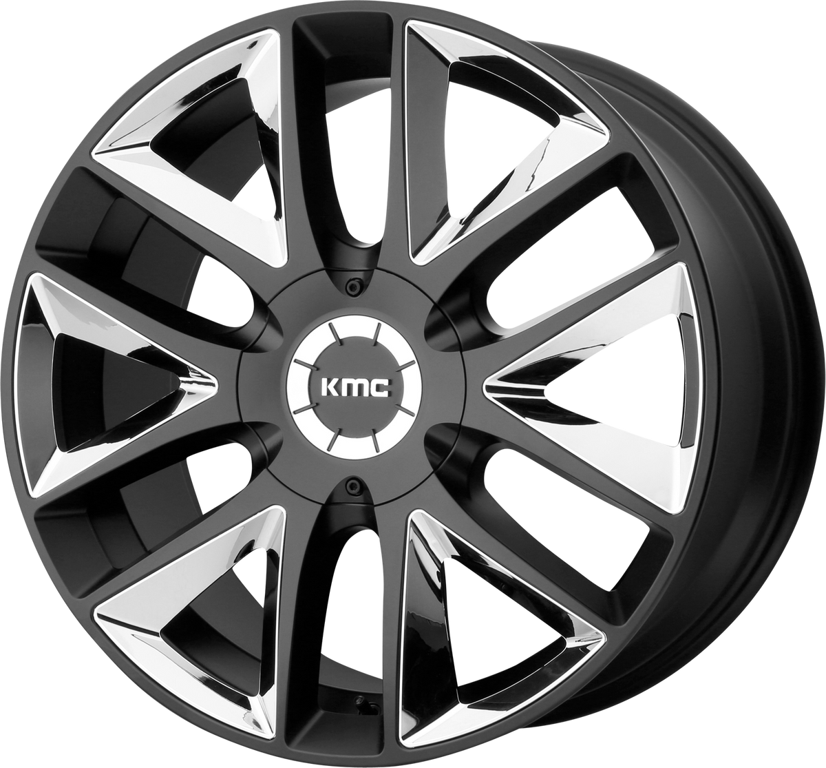 KM710 Takedown - 20x8.5, 6x135 / 6x139.7 PCD, +38mm offset, Satin Black Chrome Inserts