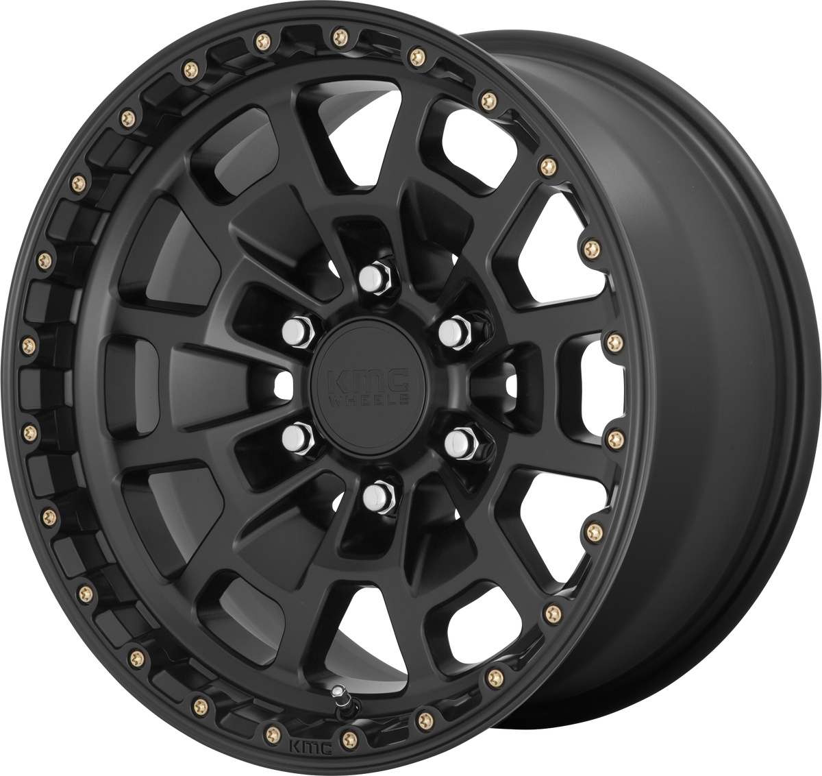 KM718 Summit - 16x8, 6x120 PCD, 0mm offset, Satin Black with Grey Tint