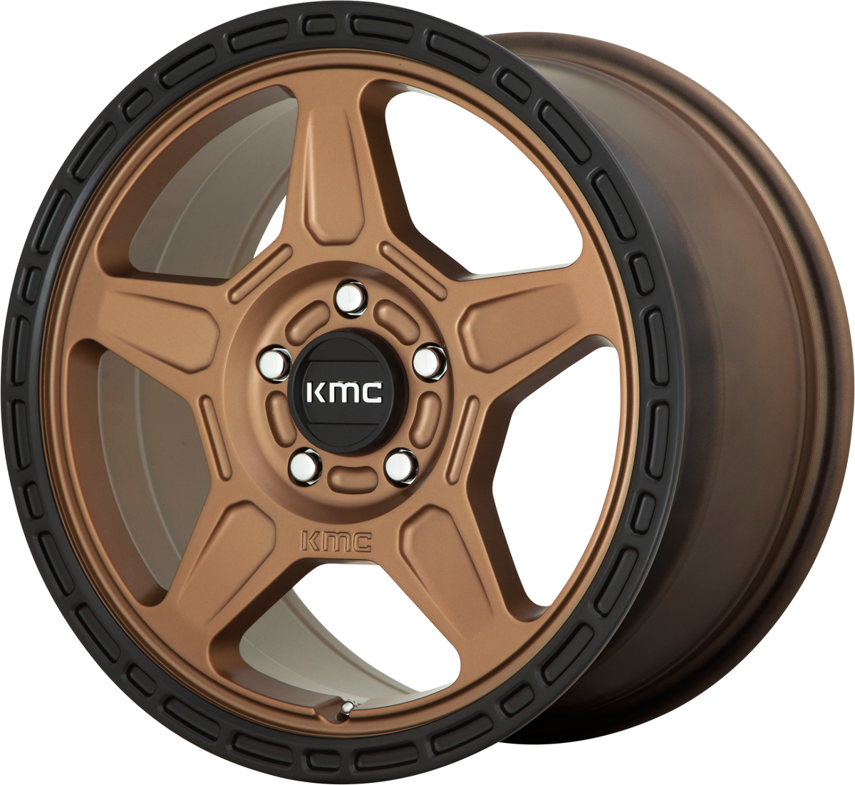 KM721 Alpine - 17x8, 5x120 PCD, +38mm offset, Matte Bronze with Black Lip