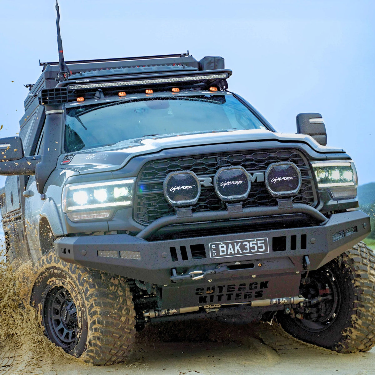 Pre Runner Bar, Texture Black suits Ram 2500/3500 (2019-2024) by Outback Kitters