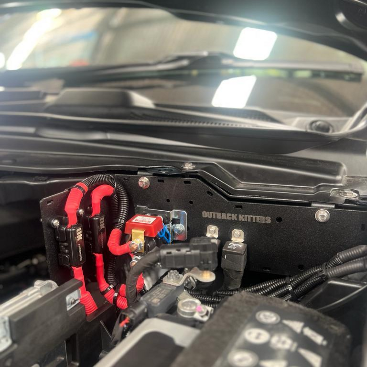 Fuse-Relay-Breaker Mounting Kit, Powdercoated Black suits Ram 1500 DT (2019+) by Outback Kitters