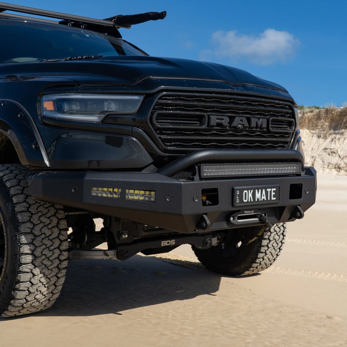 Pre Runner Bar (Raw) suits Ram 1500 Rebel (2019+) by Outback Kitters