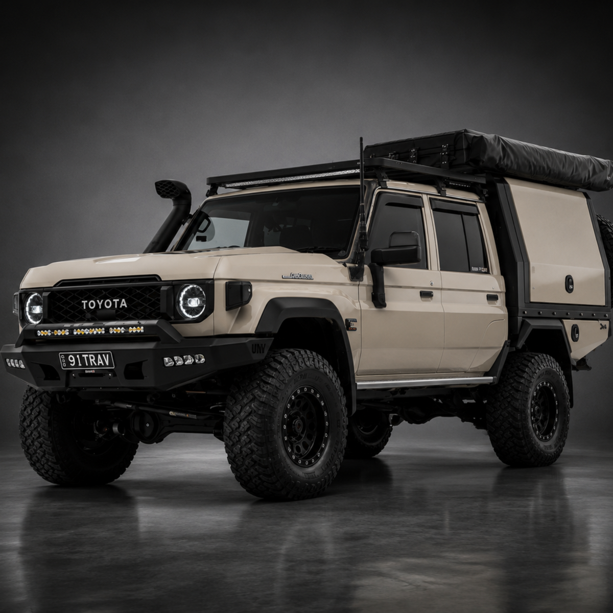 Pre Runner Bar, Ziggy Series, Raw suits Toyota 79 Series (24-25) by Outback Kitters