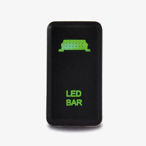 On/Off Switch with Green/Green LEDs and LED Bar icon suitable for Hilux Pre 2015, Prado 120