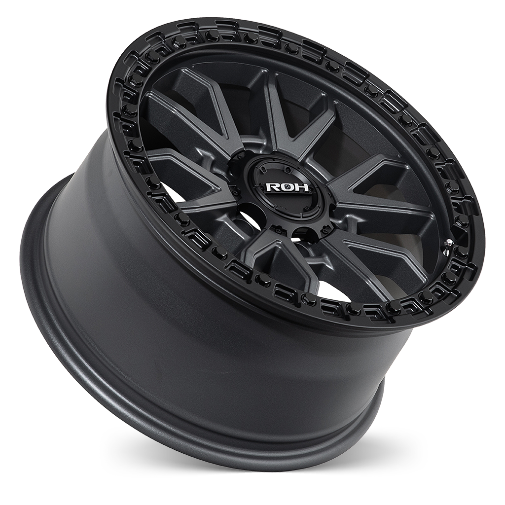 18X9 25 6/139.7 RAID GRAPHITE CENTRE BLACK LIP
