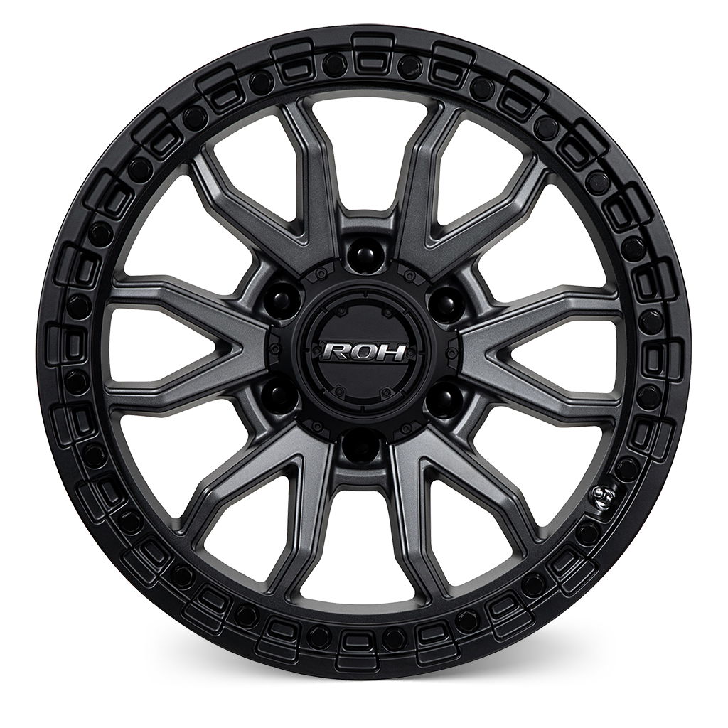 18X9 25 6/139.7 RAID GRAPHITE CENTRE BLACK LIP