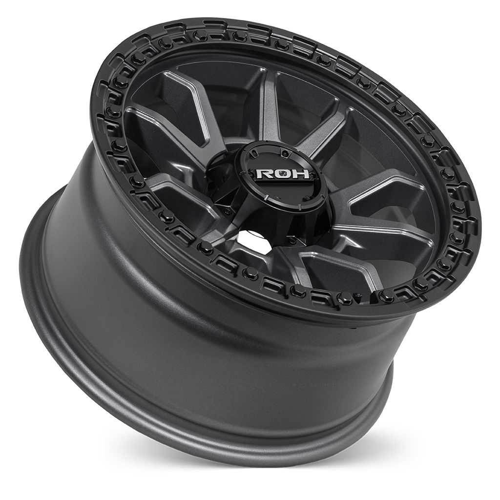 17X9 -59 5/150 RAID 5 GRAPHITE CENTRE BLACK LIP