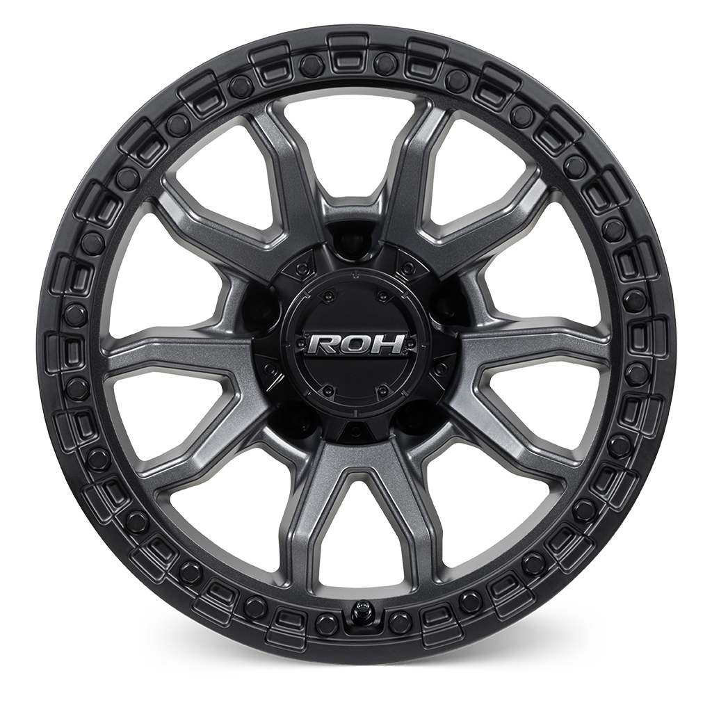 17X9 -59 5/150 RAID 5 GRAPHITE CENTRE BLACK LIP