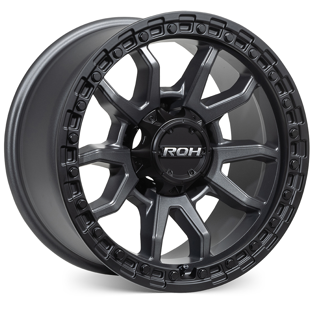17X9 -59 5/150 RAID 5 GRAPHITE CENTRE BLACK LIP