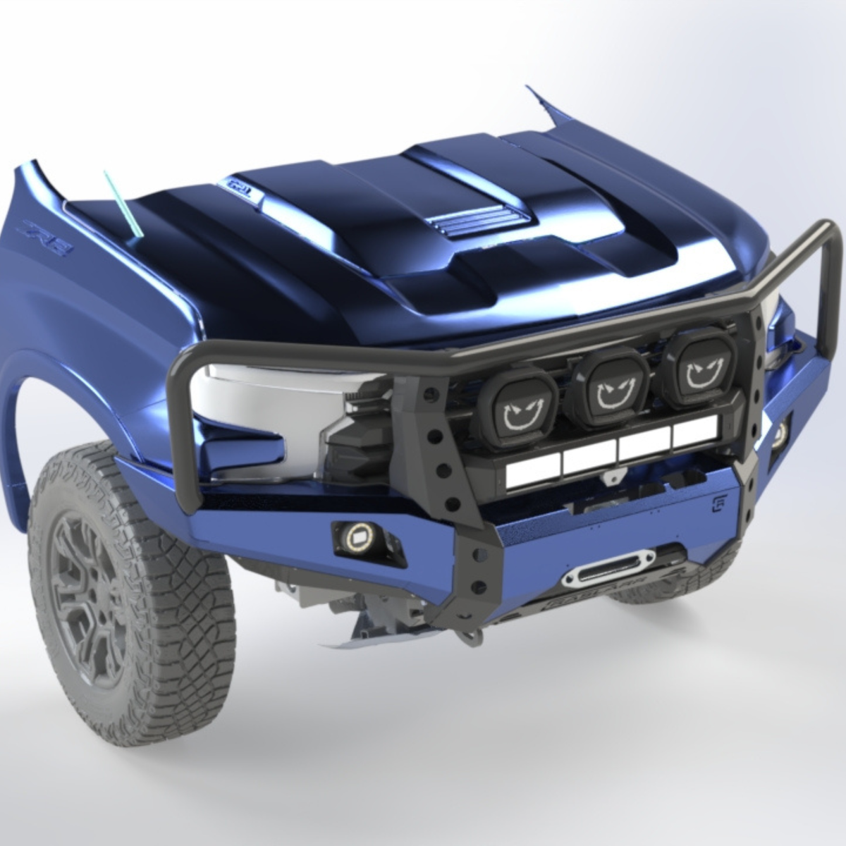 Chevrolet 1500 Silverado Dallas Bull Bar - 32" Stedi Light Bar: No