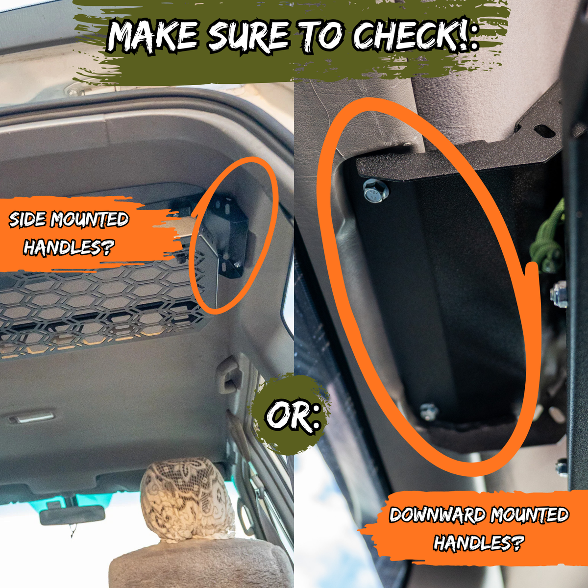 Drop Down Parcel Shelf to suit Toyota Land Cruiser 100 Series (Inward Facing Handles) - Parcel Shelf + (1 x Small + 1 x Medium + 1 x Large Wildtrak Canvas Bag)