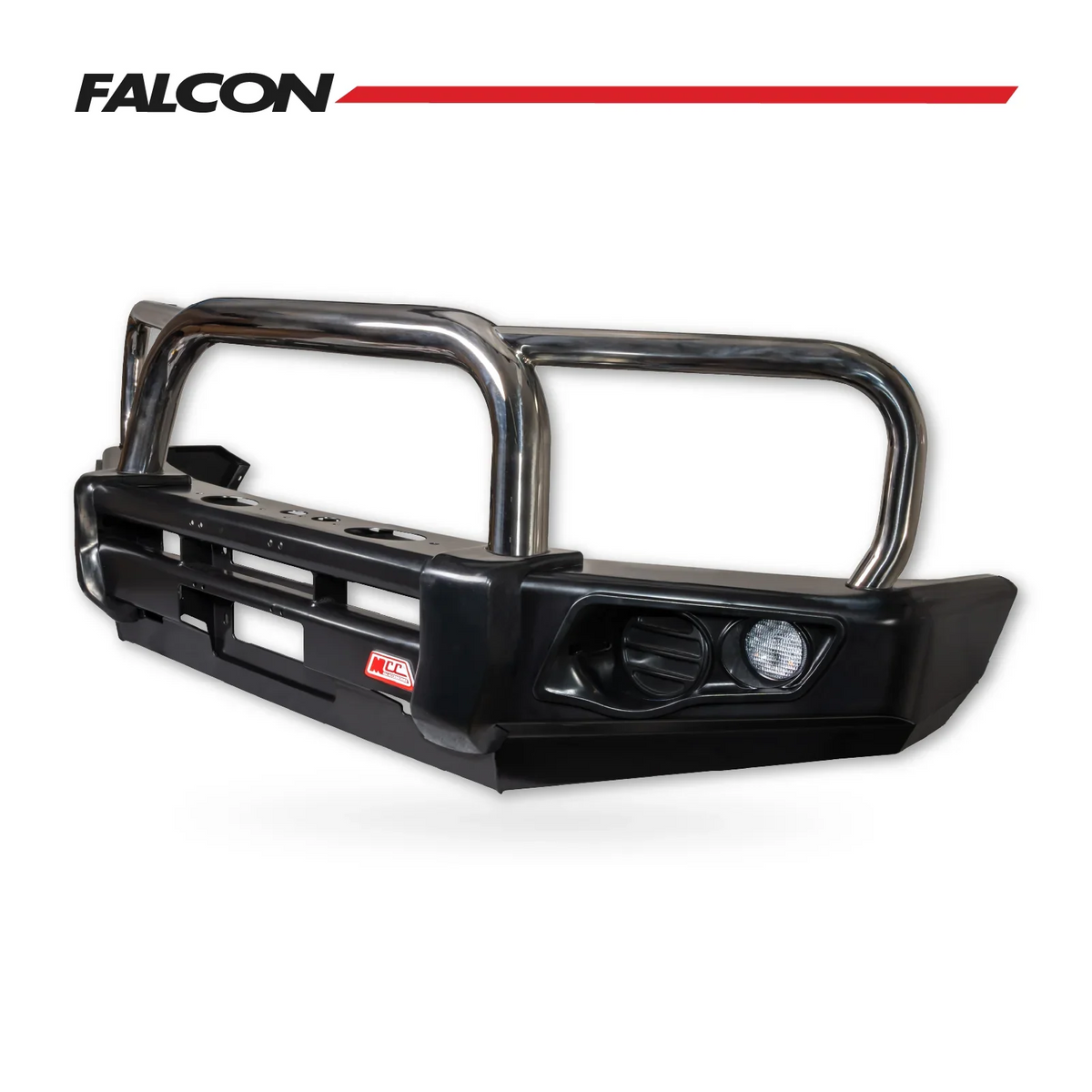 Pajero NS NX NT NW 2006-2021 707-01 Falcon Bull Bar Triple Stainless Loops Package (No Foglight) - SKU MCC-02004-701UP