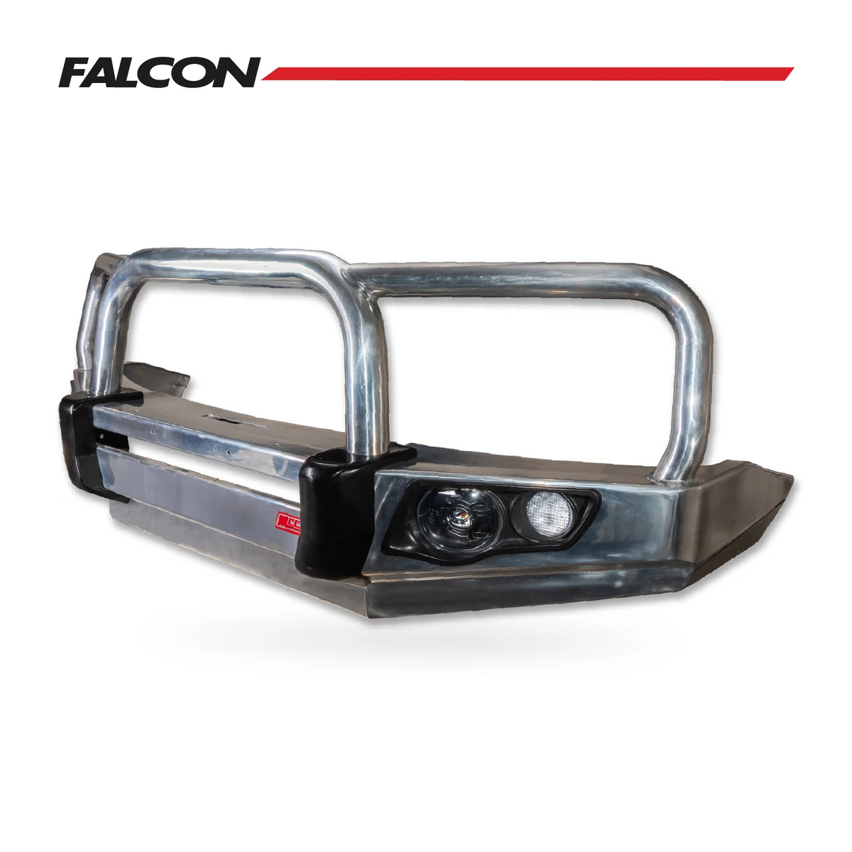 Isuzu MUX 2025-On Facelift 707-01A Alloy Falcon Bull Bar Triple Loops Package (LED Foglight)
