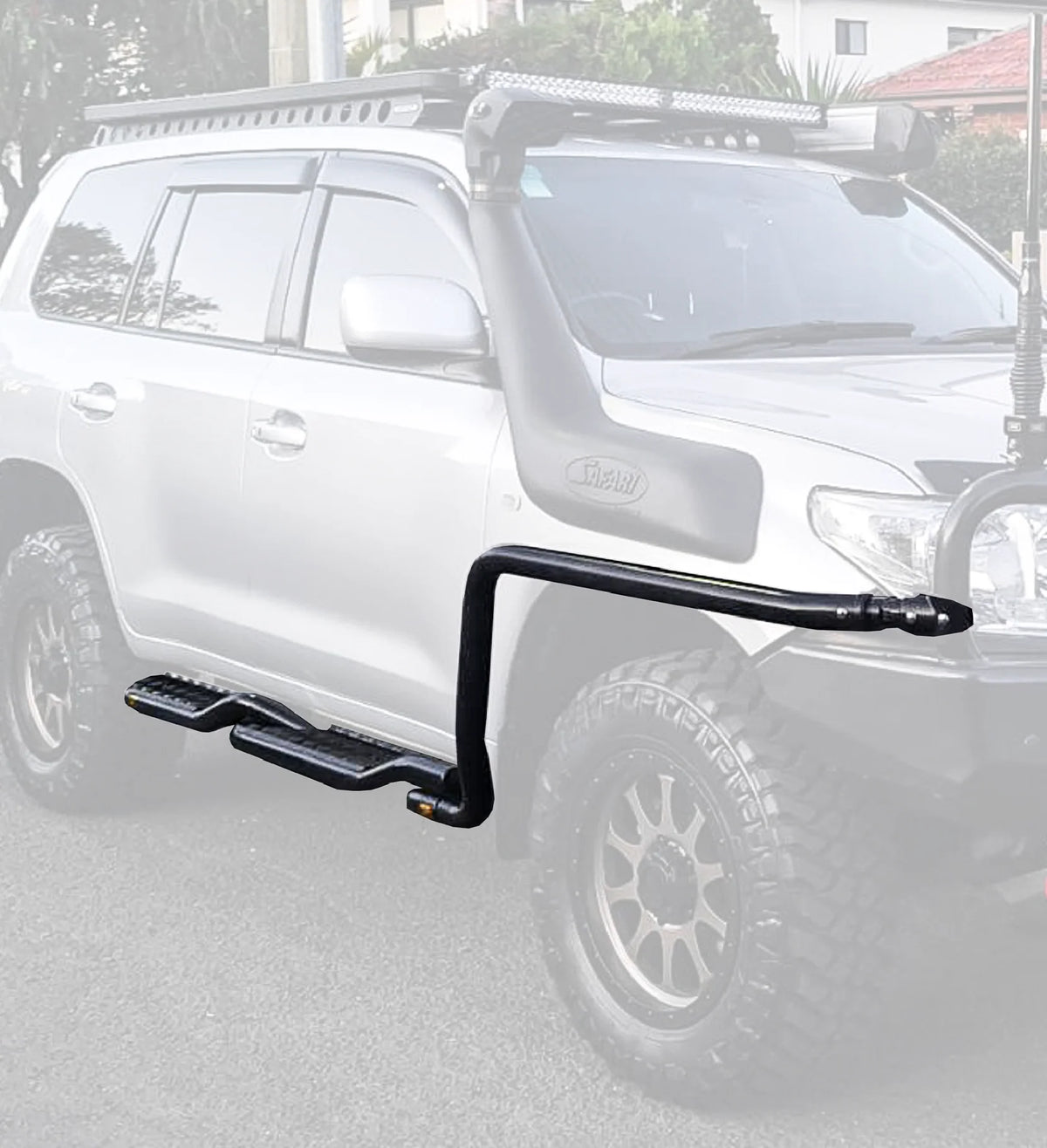 Next-Gen Ranger Raptor 2022-On - 039TWBSR808 Twisted Side Step and Rail Package (Chrome Step Plate) (60mm Bull Bar) - SKU MCC-05011-039TWBSR808