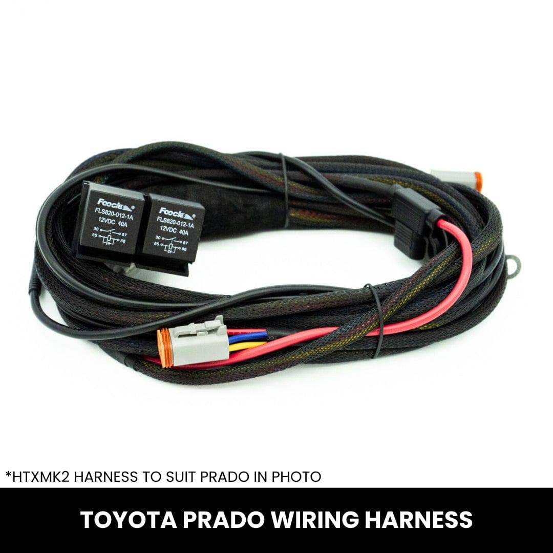 Lightforce Striker LED Prado 150 Series with bi-LEDs complete wiring loom
